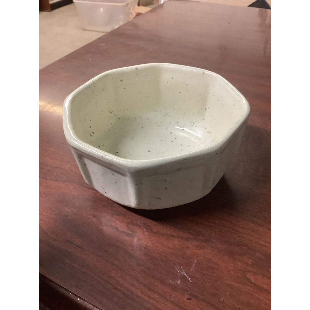 Vintage Manley Pottery Planter Light Green Speckled 5.5” Plants Succulents 1950s